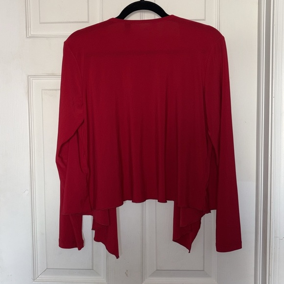 QVC Red Open Front Cardigan - Picture 2 of 4